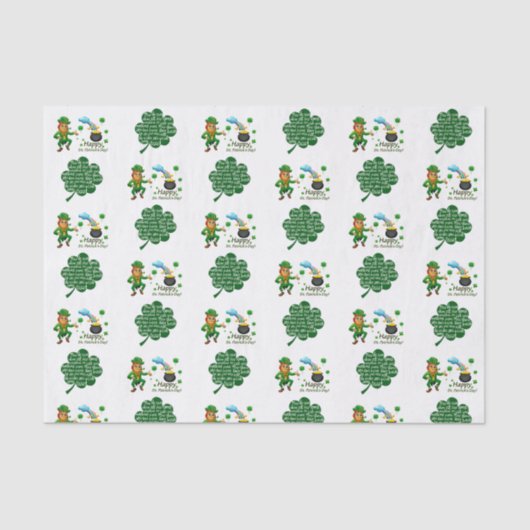 Sint-Patrick's Day Weefselpapier Tissuepapier (Voorkant)