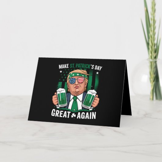 Sint Patrick's Day weer geweldig Ierse Trump Bedankkaart (Voorkant)