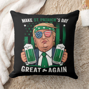 Sint Patrick's Day weer geweldig Ierse Trump Kussen