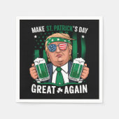 Sint Patrick's Day weer geweldig Ierse Trump Servet (Voorkant)