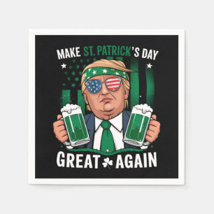 Sint Patrick's Day weer geweldig Ierse Trump Servet