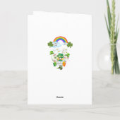 Sint Patrick's Day Wenskaart Floral Kaart (Achterkant)
