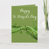 Sint Patrick's Day Wenskaart Floral Kaart (Voorkant)
