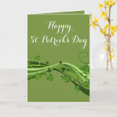 Sint Patrick's Day Wenskaart Floral Kaart (Gele Bloem)