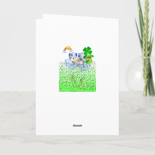 Sint Patrick's Day Wenskaart Polar Beer Kaart (Achterkant)