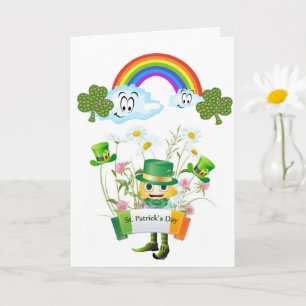 Sint Patrick's Day Wenskaart Rainbow Kaart