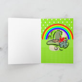 Sint Patrick's Day Wenskaart Rainbow Kaart (Binnen)