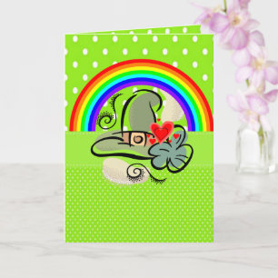 Sint Patrick's Day Wenskaart Rainbow Kaart