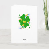 Sint Patrick's Day Wenskaart Shamrock Kaart (Achterkant)
