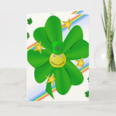 Sint Patrick's Day Wenskaart Shamrock Kaart (Voorkant)