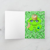 Sint Patrick's Day Wenskaart Shamrock Kaart (Binnen)