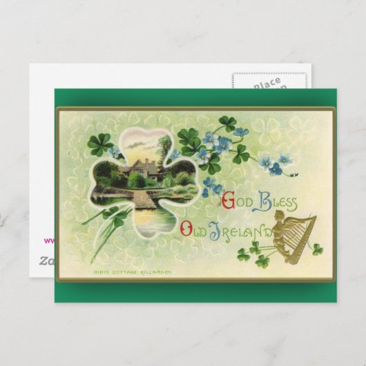 Sint-Patrick's Day Wenskaarten Killarney Castle Briefkaart (Voorkant / Achterkant)