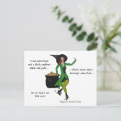 Sint Patrick's Day-Witch magie is het goud Briefkaart (Staand voorkant)