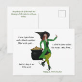 Sint Patrick's Day-Witch magie is het goud Briefkaart (Voorkant / Achterkant)