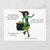 Sint Patrick's Day-Witch magie is het goud Briefkaart (Voorkant)