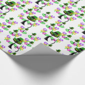 Sint-Patrick's Day Wrapping Paper Cat Floral Cadeaupapier (Hoek)