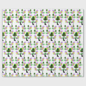 Sint-Patrick's Day Wrapping Paper Cat Floral Cadeaupapier (Vlak)