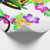 Sint-Patrick's Day Wrapping Paper Cat Floral Cadeaupapier (Hoek)