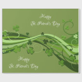 Sint-Patrick's Day Wrapping Paper Floral Cadeaupapier (Vlak)
