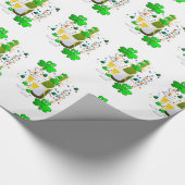 Sint-Patrick's Day Wrapping Paper Wine Celebration Cadeaupapier (Hoek)