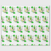Sint-Patrick's Day Wrapping Paper Wine Celebration Cadeaupapier (Vlak)