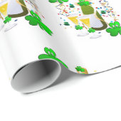 Sint-Patrick's Day Wrapping Paper Wine Celebration Cadeaupapier (Rol Hoek)
