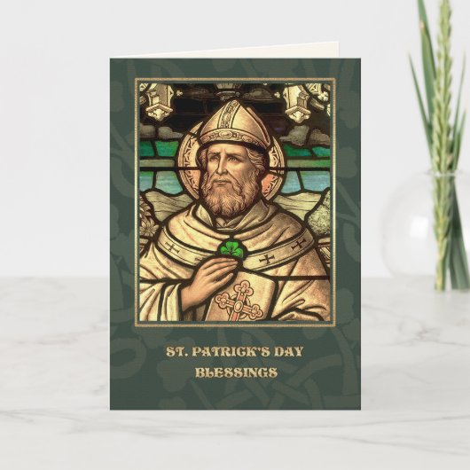 Sint Patrick's Day Zegeningen Religieuze Kaart (Voorkant)