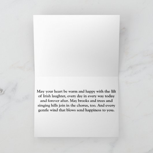 Sint-Patricks-groene ballon shamrock leaf clover Feestdagen Kaart (Binnen)