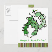 Sint-Patrick's Hoefijzers Shamrocks Briefkaart (Voorkant / Achterkant)