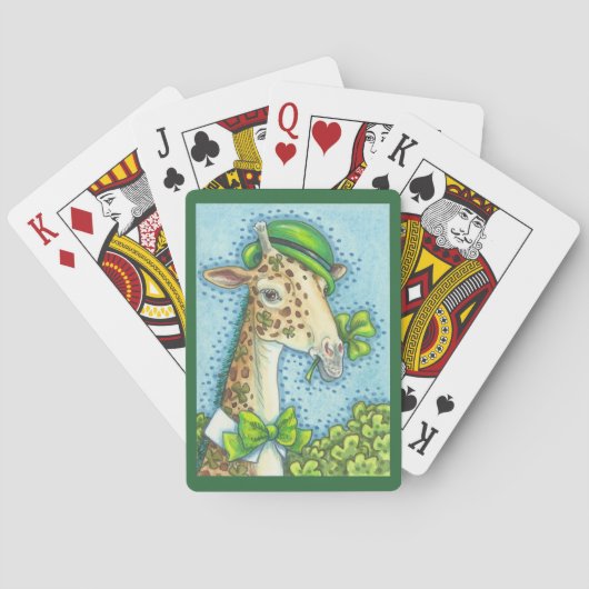 Sint-Patrick's IRISH GIRAFFE BICYCLE PLAYCARDS Pokerkaarten (Achterkant)
