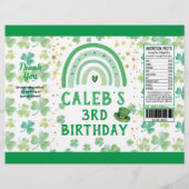 Sint Patrick's Kind Birthday Party Chip Bag Wrappe Flyer (Voorkant)