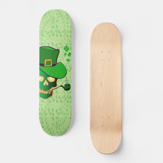 Sint Patricks schedel Persoonlijk Skateboard (Voorkant)