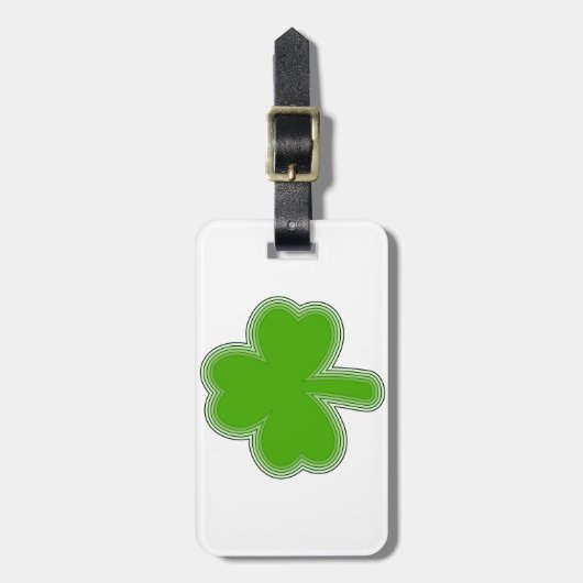 Sint Patrick's Shamrock Drawing Bagagelabel (Voorkant verticaal)