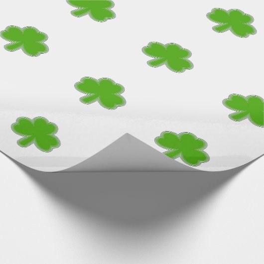 Sint Patrick's Shamrock Drawing Cadeaupapier (Hoek)