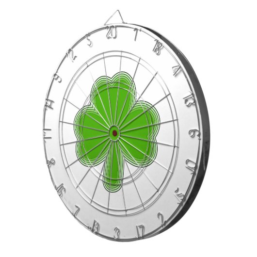 Sint Patrick's Shamrock Drawing Dartbord (Voorkant Rechts)