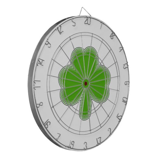 Sint Patrick's Shamrock Drawing Dartbord (Voorkant Links)
