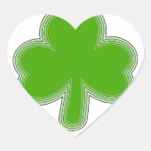 Sint Patrick's Shamrock Drawing Hart Sticker (Voorkant)