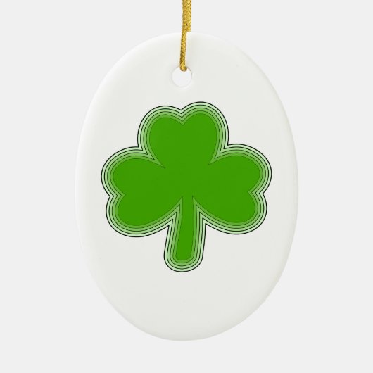 Sint Patrick's Shamrock Drawing Keramisch Ornament (Voorkant)