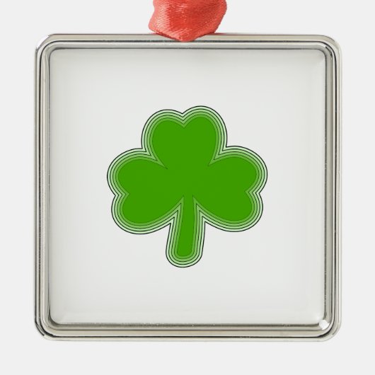 Sint Patrick's Shamrock Drawing Metalen Ornament (Voorkant)