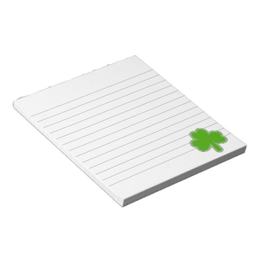 Sint Patrick's Shamrock Drawing Notitieblok (Schuin)