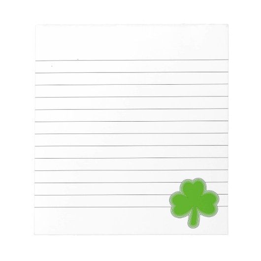 Sint Patrick's Shamrock Drawing Notitieblok (Voorkant)