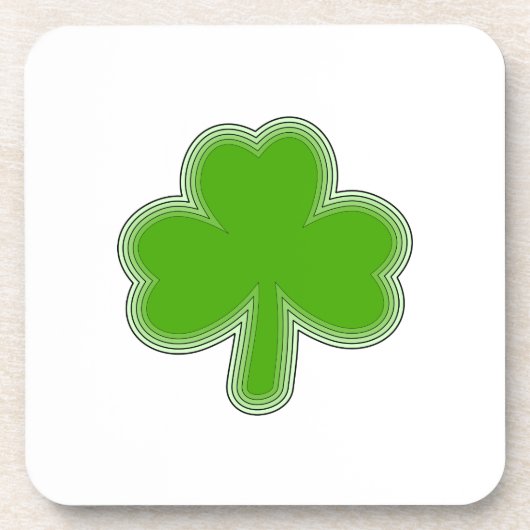 Sint Patrick's Shamrock Drawing Onderzetter (Voorkant)