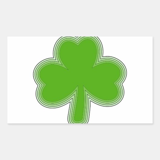 Sint Patrick's Shamrock Drawing Rechthoekige Sticker (Voorkant)