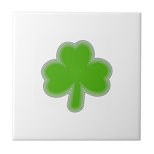 Sint Patrick's Shamrock Drawing Tegeltje (Voorkant)