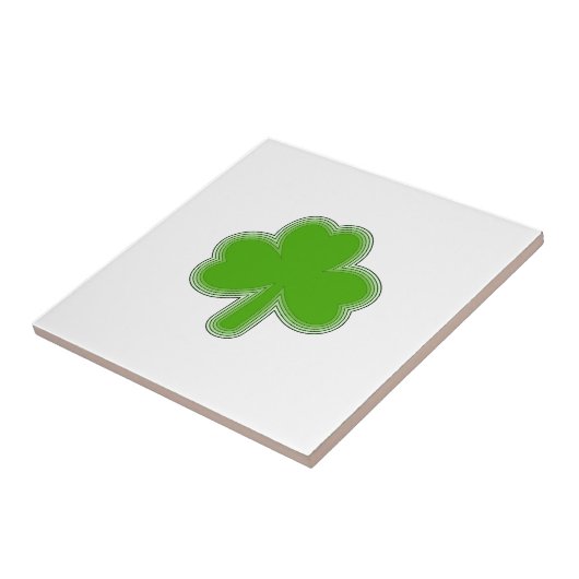 Sint Patrick's Shamrock Drawing Tegeltje (Zijkant)