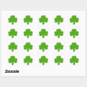 Sint Patrick's Shamrock Drawing Vierkante Sticker (Vel)