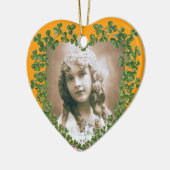 SINT PATRICK'S SHAMROCK HEART FOTO-TEMPLATE KERAMISCH ORNAMENT (Links)