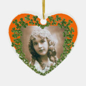 SINT PATRICK'S SHAMROCK HEART FOTO-TEMPLATE KERAMISCH ORNAMENT (Voorkant)