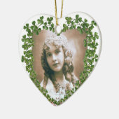 SINT PATRICK'S SHAMROCK HEART FOTO-TEMPLATE KERAMISCH ORNAMENT (Links)
