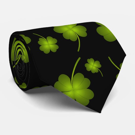 Sint-Patrick's Shamrocks stropdas (Opgerold)